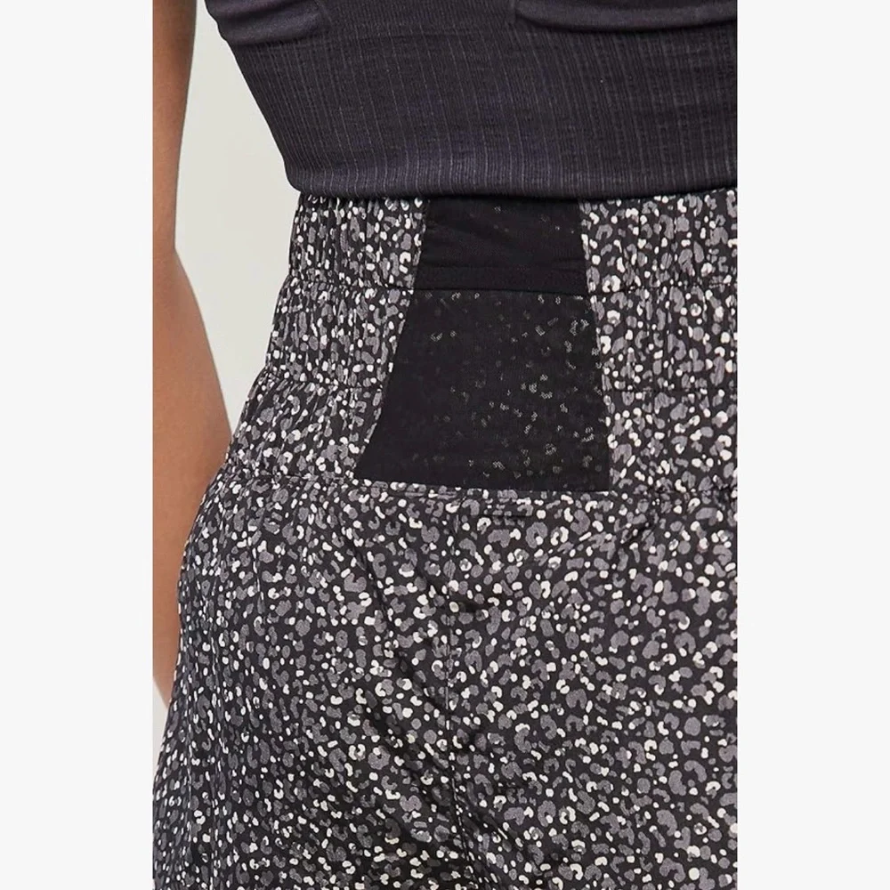 Free People Movement | High-Rise the Way Home Shorts | Black Chettah - Picture 4 of 10